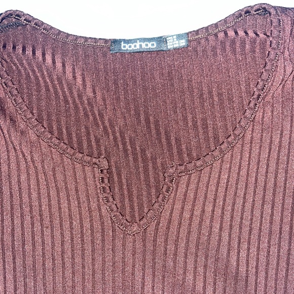 Boohoo Ribbed Bodysuit (4) - Picture 4 of 5